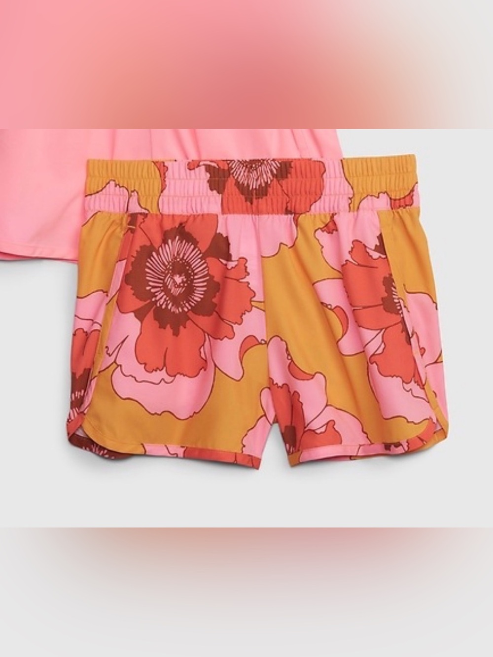 GapFit Kids Dolphin Hem Floral Shorts Sz L (10) NWT